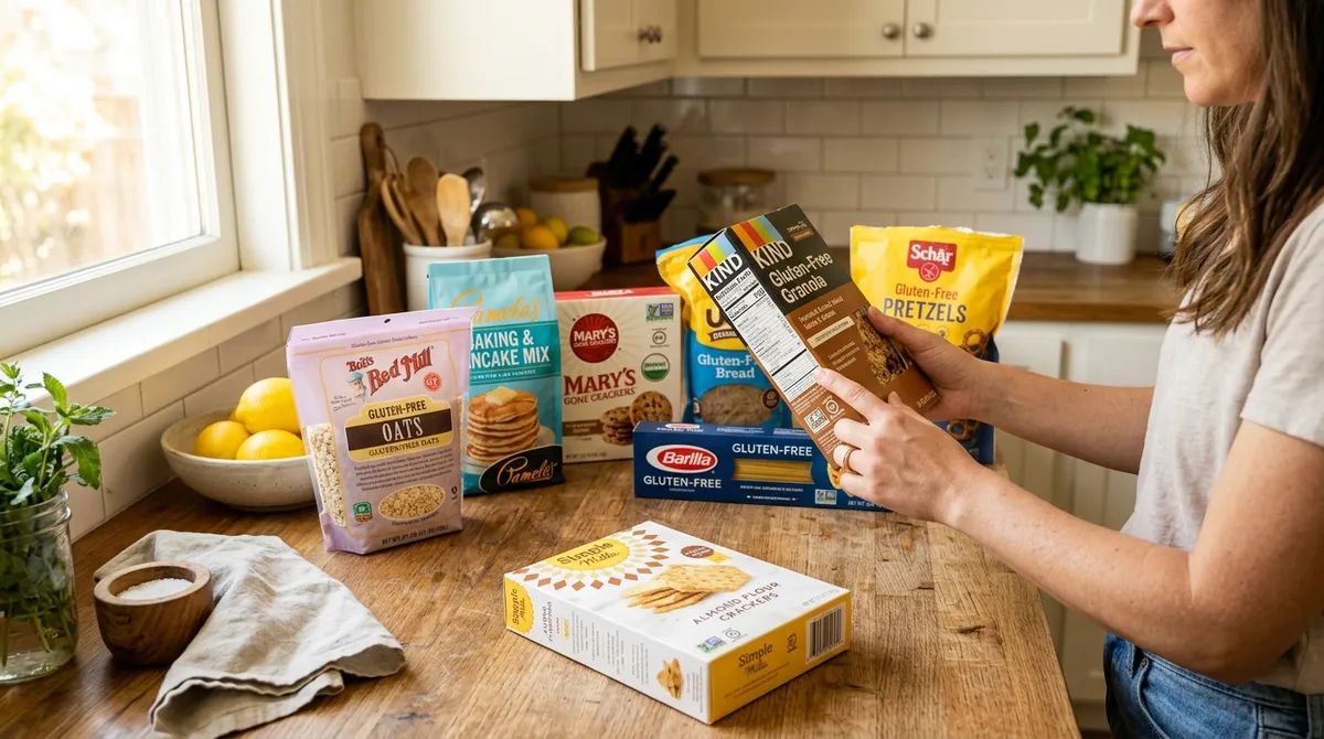 Various gluten-free certification seals on food packages showing misleading certification standards