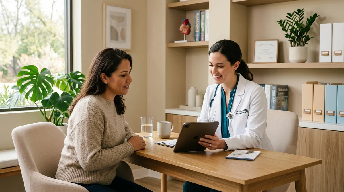 Doctor reviewing celiac disease blood test results with patient — understanding celiac disease prevalence diagnosis trends