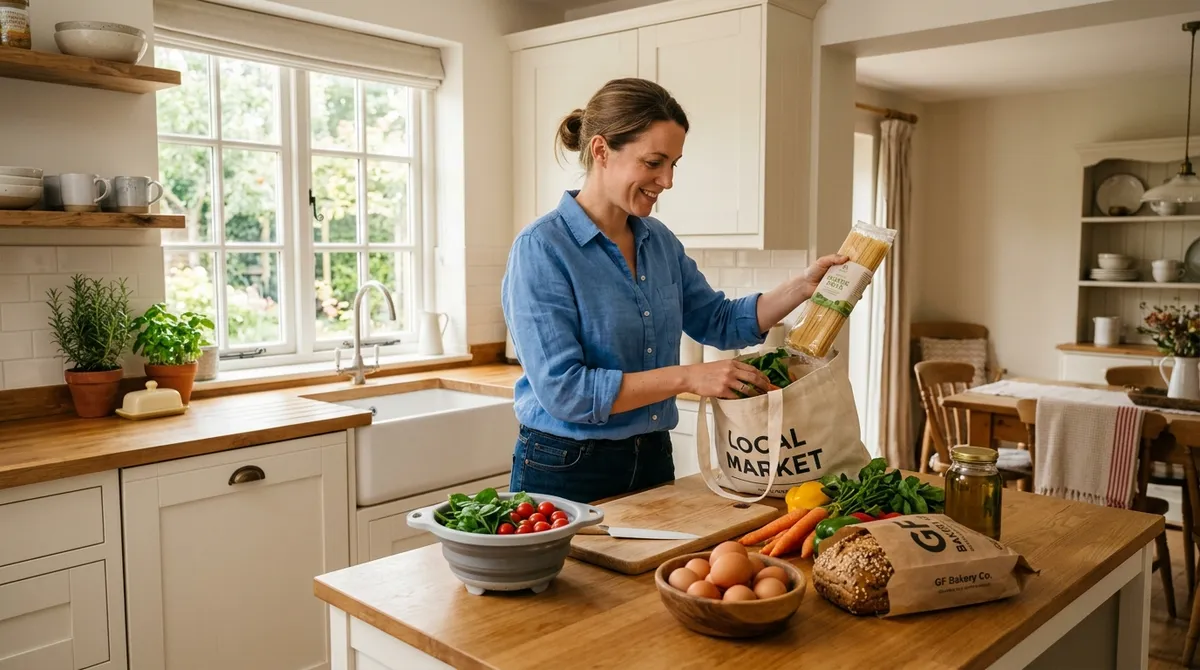 Setting up a gluten-free vacation rental kitchen with portable tools and fresh groceries