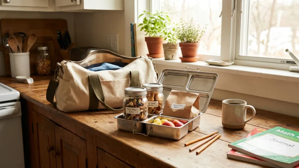 Gluten-free snacks packed for a busy day of kids' sports and homeschooling