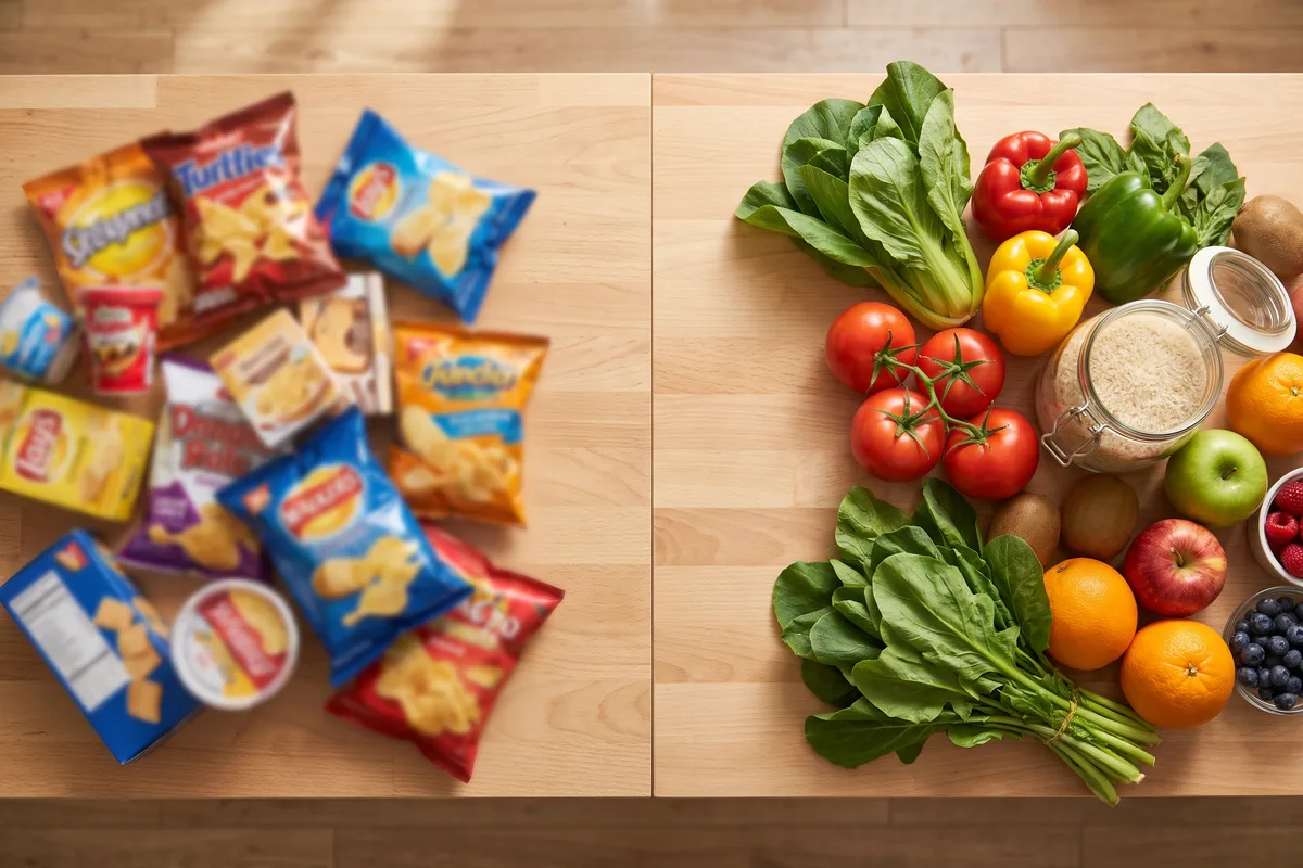 Processed gluten-free products compared with whole foods to avoid for gut health