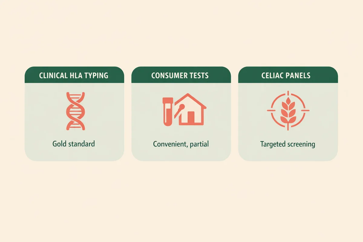 Celiac genetic testing options compared: clinical HLA typing, consumer tests and celiac panels