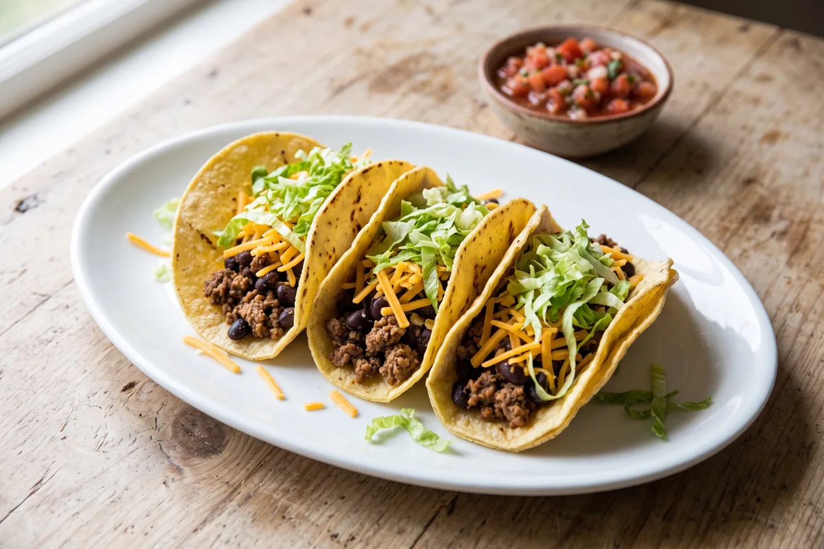 Gluten-Free Beef and Bean Tacos