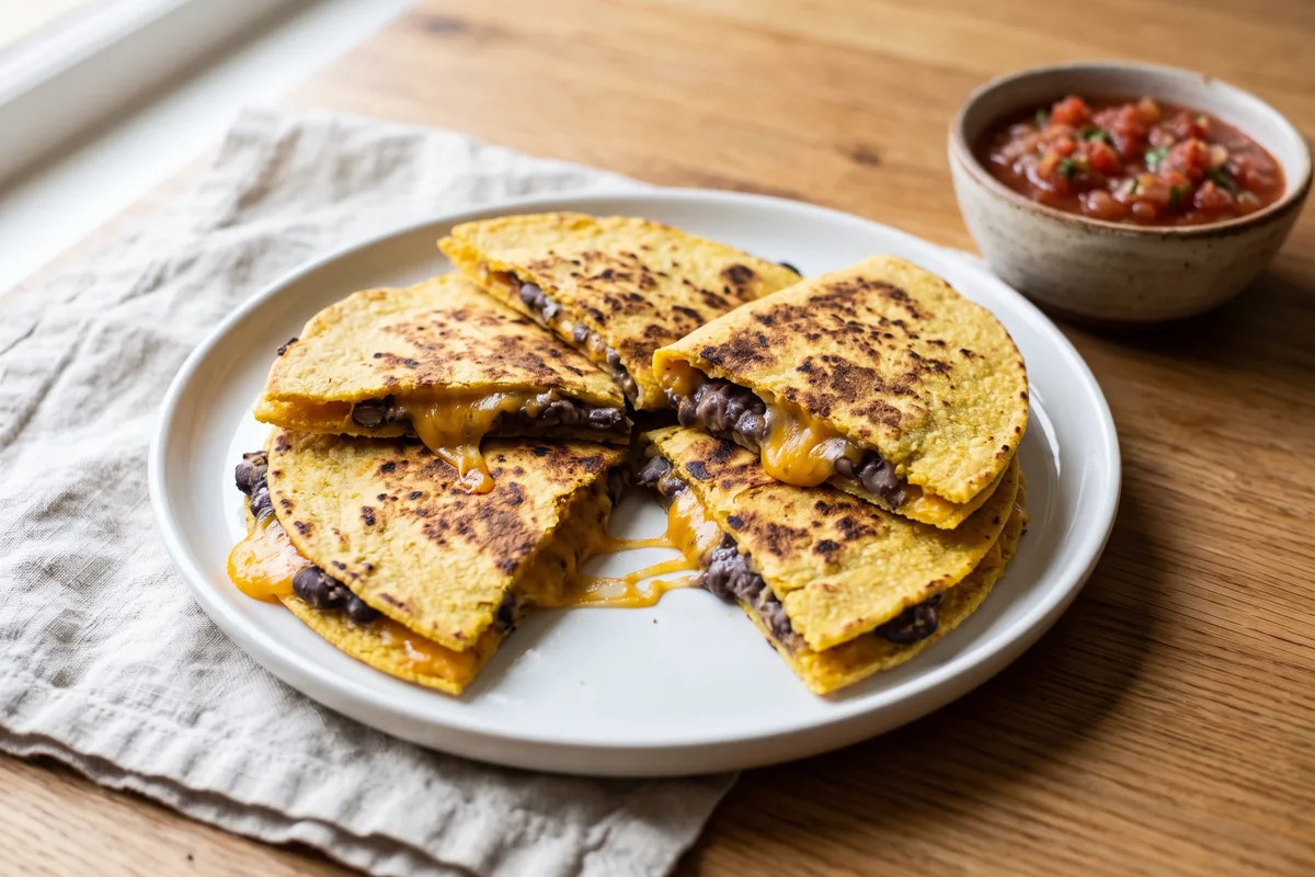 Gluten-Free Bean and Cheese Quesadillas