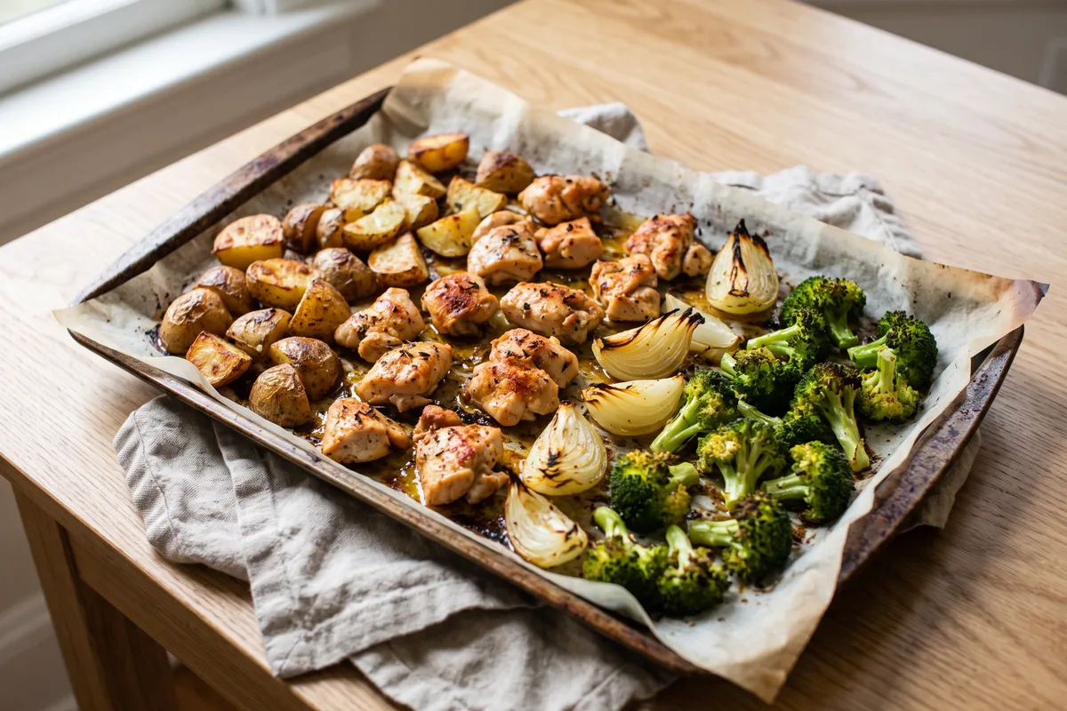 Gluten-Free Sheet-Pan Chicken, Potatoes and Broccoli